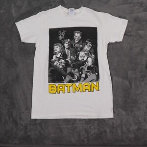 Batman Villains Shirt Mens Small White Delta Pro Weight‎ DC Comics Joker Penguin